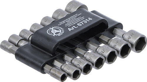 BGS Steckschlüssel-Bit-Satz | Antrieb Außensechskant 6,3 mm (1/4