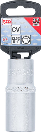 BGS Steckschlüssel-Einsatz Sechskant, tief | Antrieb Innenvierkant 12,5 mm (1/2