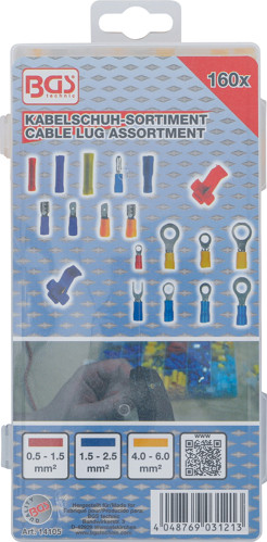 BGS Kabelschuh-Sortiment | 160-tlg.