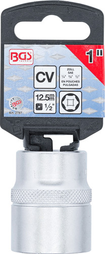 BGS Steckschlüssel-Einsatz Sechskant | Antrieb Innenvierkant 12,5 mm (1/2