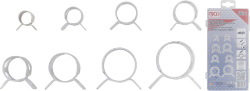 BGS Federband-Schlauchschellen-Sortiment | 80-tlg.