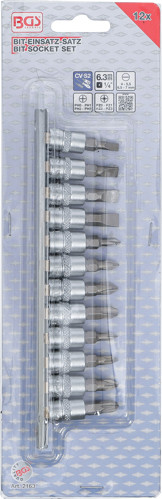 BGS Bit-Einsatz-Satz | Antrieb Innenvierkant 6,3 mm (1/4
