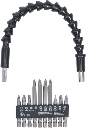 BGS Bit-Satz mit flexibler Welle | Antrieb Außensechskant 6,3 mm (1/4