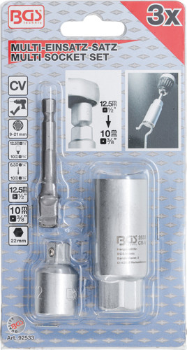 BGS Multi-Einsatz mit Adapter-Satz | 10 mm (3/8