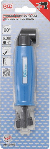 BGS Winkelbohrvorsatz | Antrieb Außensechskant 6,3 mm (1/4