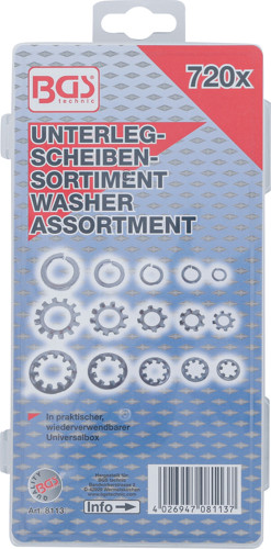 BGS Unterlegscheiben-Sortiment | 720-tlg.
