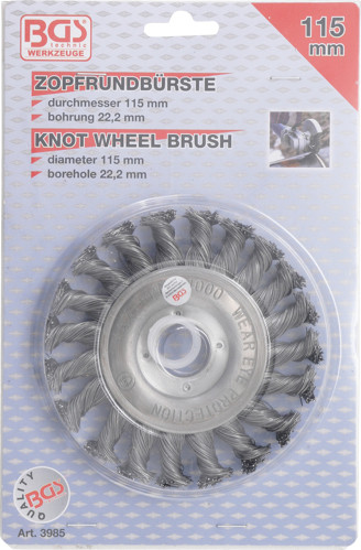 BGS Scheibenbürste / Zopfrundbürste | Ø 115 mm