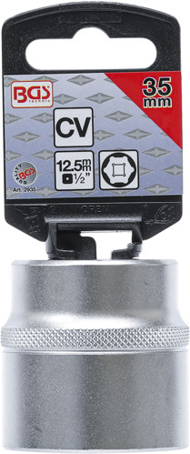 BGS Steckschlüssel-Einsatz Sechskant | Antrieb Innenvierkant 12,5 mm (1/2