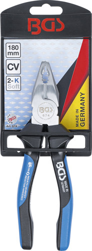 BGS Kombizange | mit Facette und Schneider | 180 mm