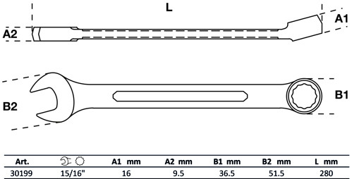 BGS Maul-Ringschlüssel | SW 15/16