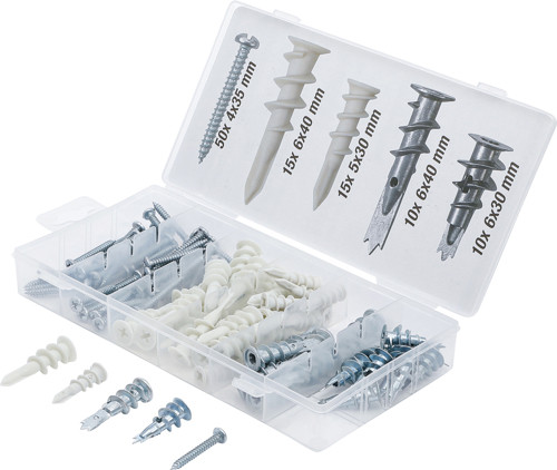 BGS Gipskartondübel-Sortiment | 100-tlg.