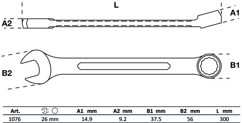 BGS Maul-Ringschlüssel | SW 26 mm