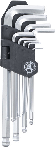 BGS Winkelschlüssel-Satz | Innensechskant / Innensechskant mit Kugelkopf 1,5 - 10 mm | 9-tlg.