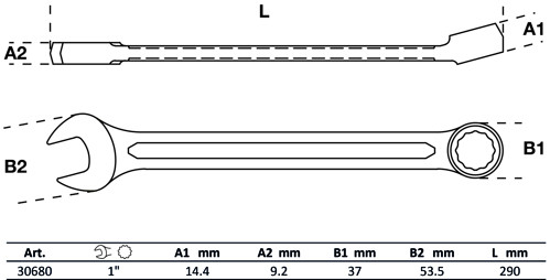 BGS Maul-Ringschlüssel | SAE | SW 1