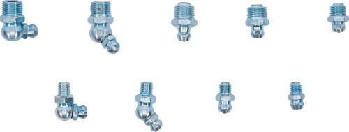 BGS Schmiernippel-Sortiment | metrisch/Zollgrößen | 70-tlg.