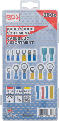 BGS Kabelschuh-Sortiment | 360-tlg.