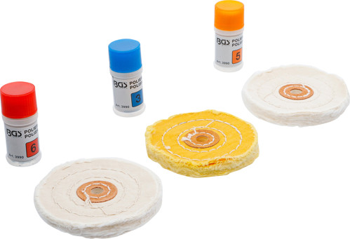 BGS Polier-Sortiment für weiche Metalle | 7-tlg.