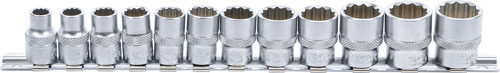 BGS Steckschlüssel-Einsatz-Satz, Zwölfkant | Antrieb Innenvierkant 10 mm (3/8