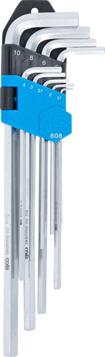BGS Winkelschlüssel-Satz | extra lang | Innensechskant 1,5 - 10 mm | 9-tlg.
