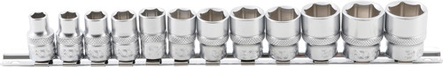 BGS Steckschlüssel-Einsatz-Satz, Sechskant | Antrieb Innenvierkant 10 mm (3/8