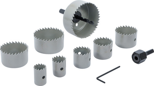 BGS Lochsägen-Satz | Ø 19 - 64 mm | Tiefe 24 mm | 11-tlg.