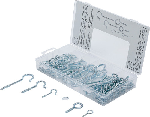 BGS Schraubhaken / Ringhaken Sortiment | 142-tlg.