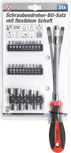 BGS Schraubendreher-Bit-Satz | mit flexiblem Schaft | 31-tlg.
