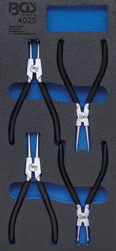 BGS Werkstattwageneinlage 1/3: Sprengringzangen-Satz | 4-tlg.