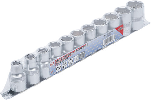 BGS Steckschlüssel-Einsatz-Satz, Sechskant | Antrieb Innenvierkant 12,5 mm (1/2