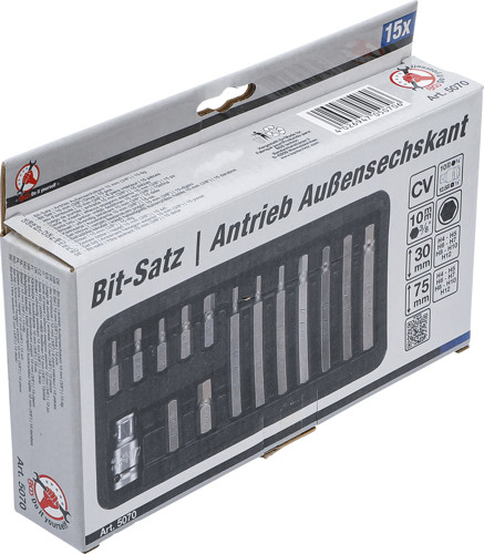 BGS Bit-Satz | Antrieb Außensechskant 10 mm (3/8
