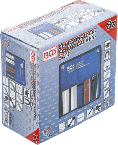 BGS Schraubstock-Schutzbacken-Satz | Aluminium | 100 mm | 8-tlg.