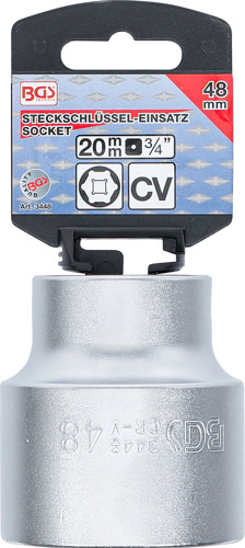 BGS Steckschlüssel-Einsatz Sechskant | Antrieb Innenvierkant 20 mm (3/4