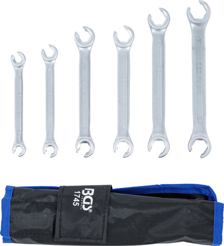 BGS Offener Doppel-Ringschlüssel-Satz | SW 8 x 9 - 18 x 19 mm | 6-tlg.