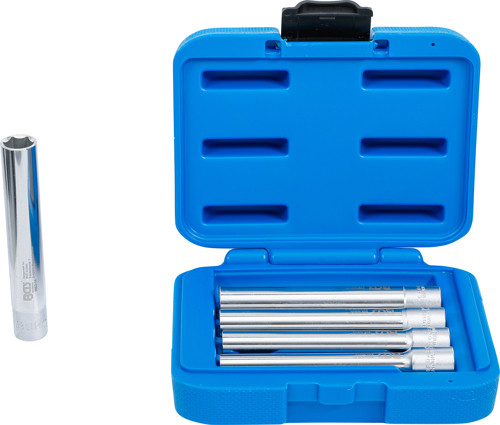 BGS Steckschlüssel-Einsatz-Satz, Sechskant, extra tief | Antrieb Innenvierkant 10 mm (3/8