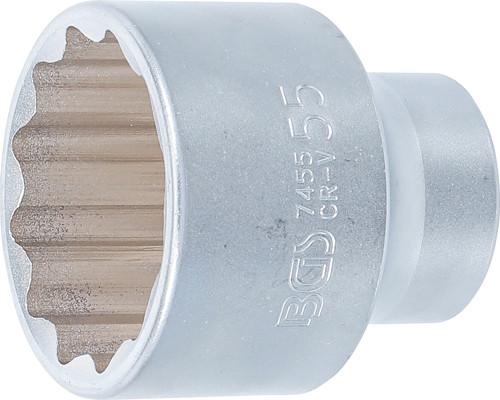 BGS Steckschlüssel-Einsatz Zwölfkant | Antrieb Innenvierkant 20 mm (3/4