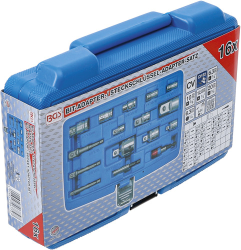 BGS Bit-Adapter- / Steckschlüssel-Adapter-Satz | 16-tlg.