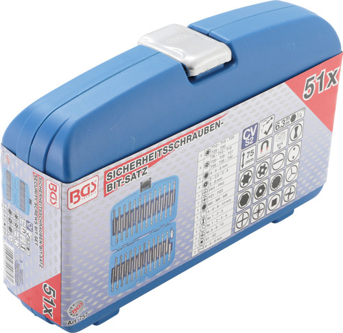 BGS Sicherheitsschrauben-Bit-Satz, lang | 51-tlg.