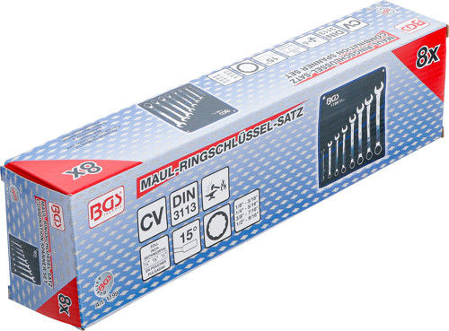 BGS Maul-Ringschlüssel-Satz | Zollgrößen | SW 1/8