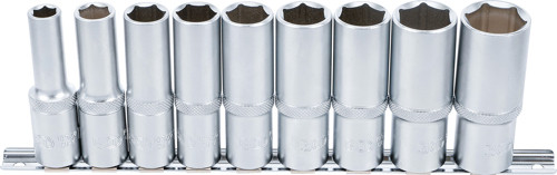 BGS Steckschlüssel-Einsatz-Satz Sechskant, tief | Antrieb Innenvierkant 12,5 mm (1/2