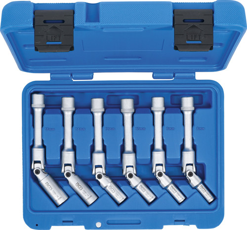 BGS Universal Glühkerzen-Gelenkschlüssel-Satz, Sechskant | Antrieb Innenvierkant 10 mm (3/8