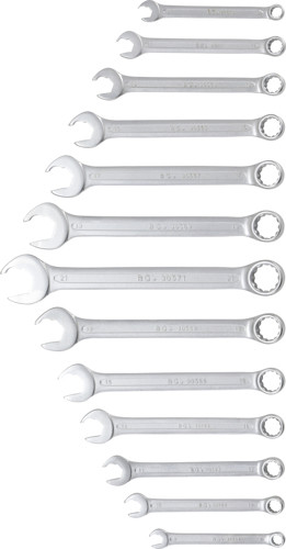 BGS Maul-Ringschlüssel-Satz | Maulseite mit Ratschenfunktion | SW 8 - 21 mm | 13-tlg.