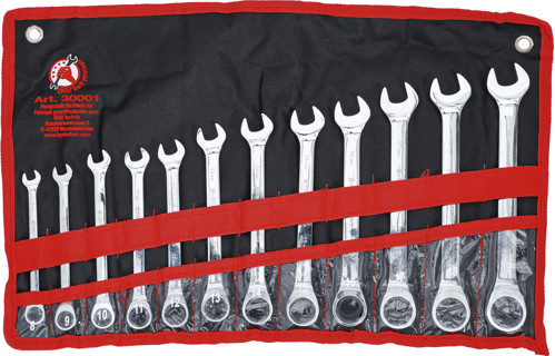 BGS Ratschenring-Maulschlüssel-Satz | SW 8 - 19 mm | 12-tlg.