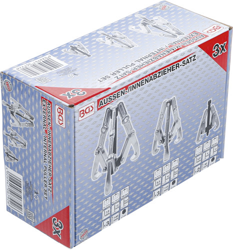 BGS Abzieher-Satz, 2-/3-armig | 100 / 120 / 150 mm | 3-tlg.