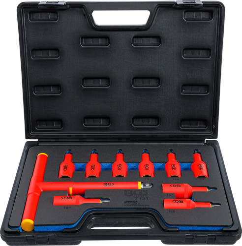 BGS VDE-Bit-Einsatz-Satz | Antrieb Innenvierkant 12,5 mm (1/2