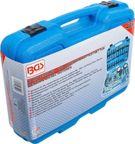 BGS Kompressions- und Druckverlust-Test-Satz für Benzin- und Dieselmotoren