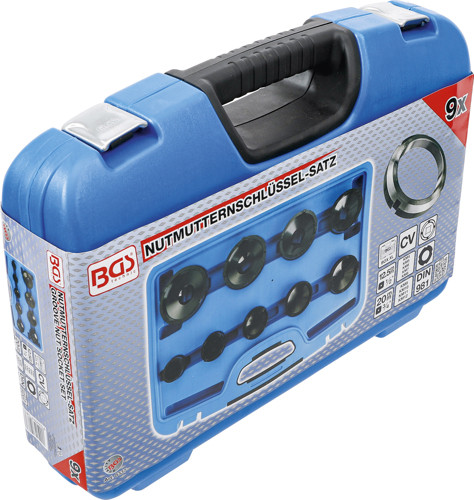 BGS Nutmutternschlüssel-Satz | Zapfen außen liegend | KM4 - KM12 | 9-tlg.