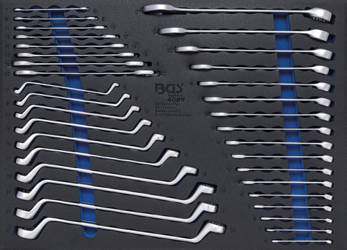 BGS Werkstattwageneinlage 3/3: Maulschlüssel / Ringschlüssel | 35-tlg.