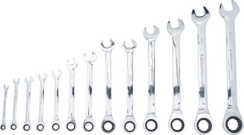 BGS Ratschenring-Maulschlüssel-Satz | SW 8 - 32 mm | 13-tlg.