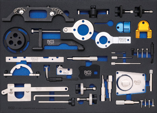 BGS Werkstattwageneinlage 3/3: Motor-Einstellwerkzeug-Satz | für Opel, Chevrolet, Saab, Fiat, Lancia, Suzuki, Ford