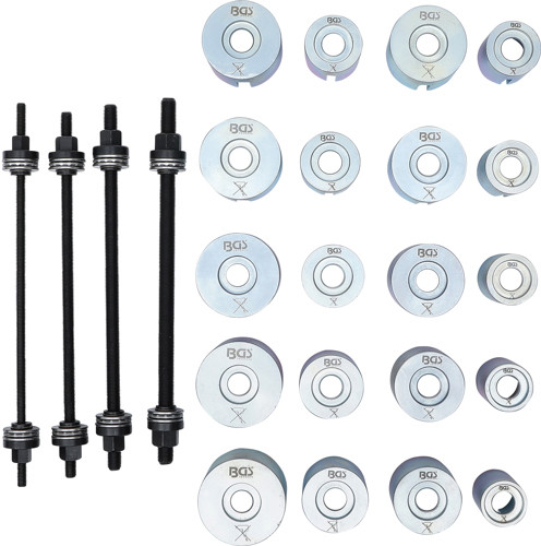 BGS Zug- und Druckhülsen-Satz | mit 4 Spindeln | 24-tlg.